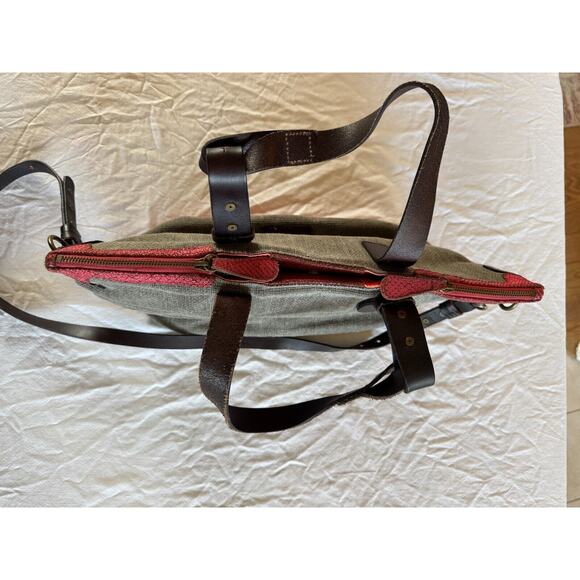 Liebeskind Berline Wool Gray Woven Large Handbag Purse Shoulderbag Leather - Picture 4 of 15